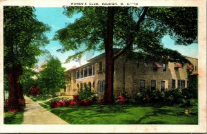 Raleigh North Carolina NC Women's Club Vtg Linen Postcard