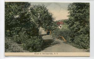Road to Stevensville New York 1911 postcard