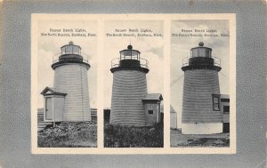 Nauset Beach Lighthouses Eastham Massachusetts 1910c postcard