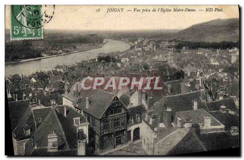 Old Postcard Joigny View from the Notre Dame & # 39Eglise