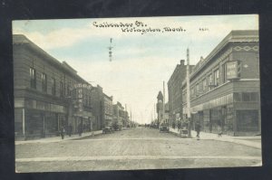 LIVINGSTON MONTANA DOWNTOWN CALLENDER STREET SCENE 1908 VINTAGE POSTCARD