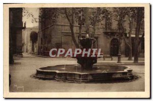 Old Postcard The Small Paintings of Provence Aix en Provence Fountain of the ...