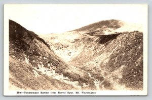Tuckermans Ravine Bootts Spur Mt Washington NH 1934 RPPC Postcard