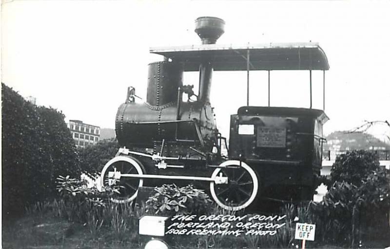 RPPC of The Oregon Pony Little Steam Locomotive Portland OR