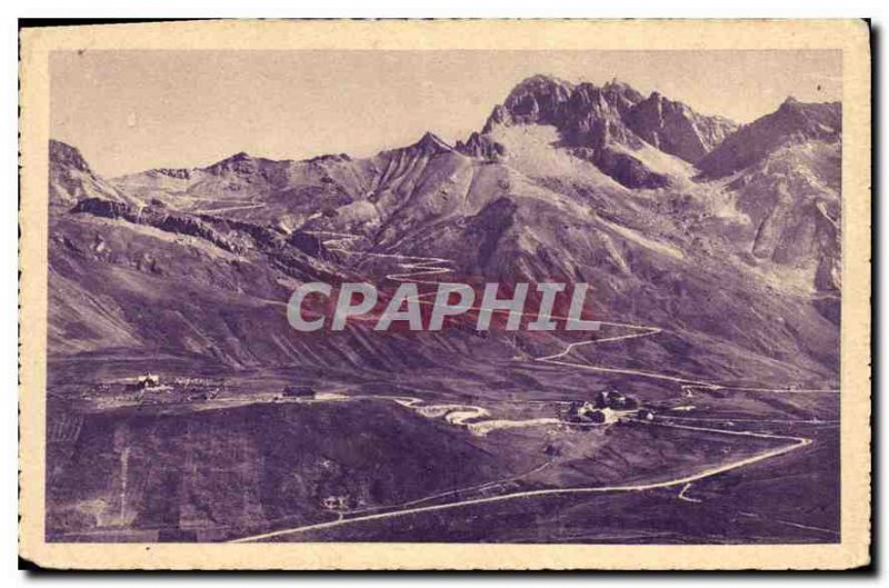 Old Postcard Dauphine Lautaret laces Galibier and the Grand Galibier