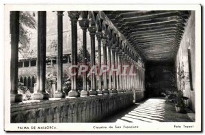 Old Postcard Palma de Mallorca Cloister of San Francisco