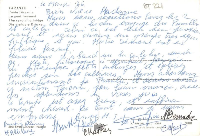 BT0221 Ponte Gorevole Taranto    Italy