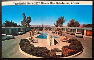 Vintage Postcard 1960's The Thunderbird Motel, Tucson, Arizona (AZ)