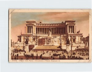 Postcard Monument to Victor Emmanuel II Rome Italy