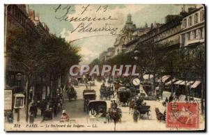 Paris Old Postcard Boulevard Italians