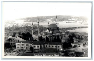 c1920's Suleymaniye Camii Istanbul Turkey RPPC Photo Unposted Antique Postcard