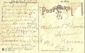 Best Wishes Vintage Embossed Postcard Standard View Card Max Feinberg ©1911 