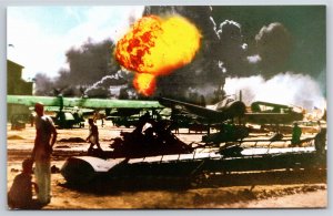 Military~Down But Not Out~Japan Attacks Pearl Harbor~WW2 Era~Vintage Postcard