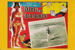 Beautiful Women in Bikini, Swimsuits, Sexy Girl, Mexican Lobby Movie Card CONT.