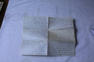 Vintage Hand Written Letter Dated Jan. 9, 1887 on Note Paper 