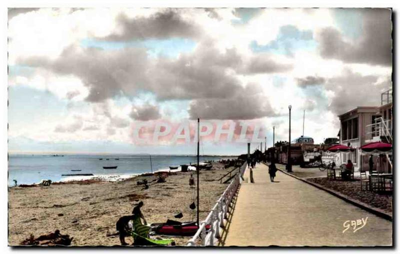 Old Postcard Luc sur Mer Backlight on the beach