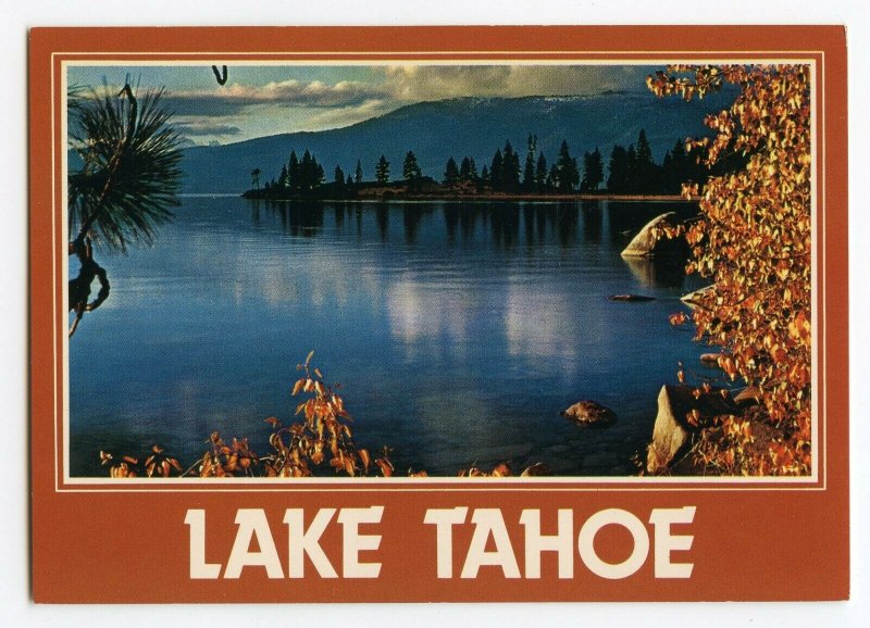 Postcard A Typical Autumn Sunset Lake Tahoe Nevada Continental View Card 