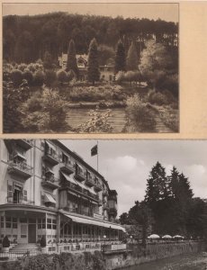 Hotel-Restaurant Cafe Fischkultur Baden-Baden 2x German Postcard s