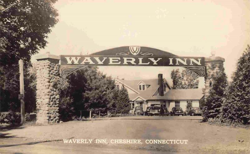 Waverly Inn Cheshire Connecticut 1949 RPPC Real Photo postcard