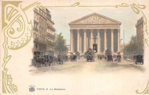 US78 France Paris La Madeleine carriage litho