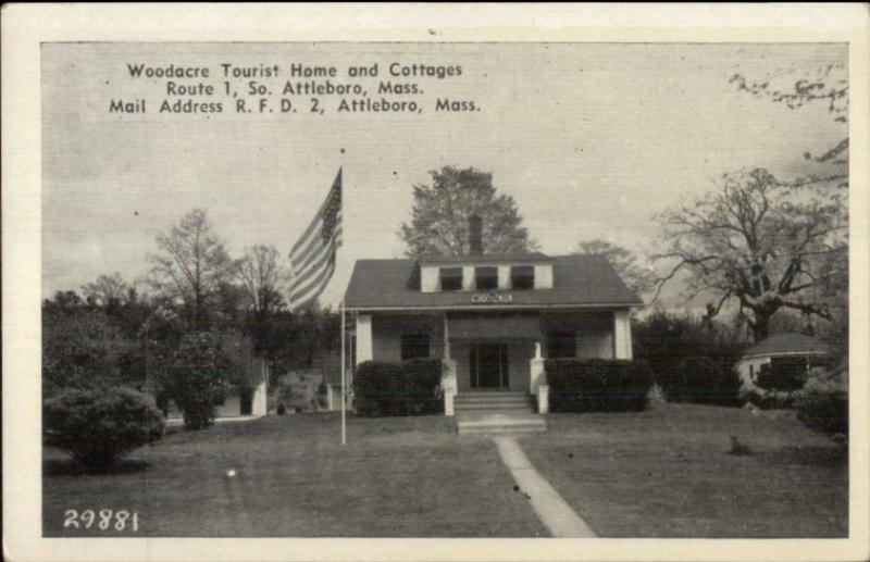 Attleboro MA Woodacre Tourist Home Postcard