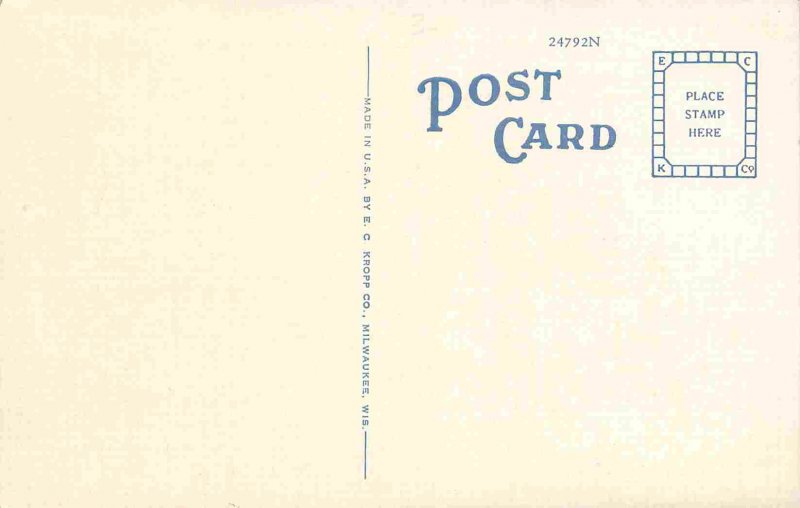 Otter Tail Count Court House Fergus Falls Minnesota linen postcard