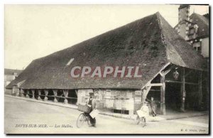 Old Postcard Dives Sur Mer animated Halles