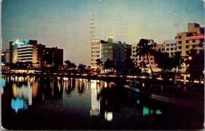 Florida Miami Beach At Night 1956