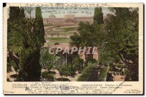 Postcard Old Jerusalem Garden of Gethsemane