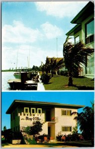 Bay Villa Fort Lauderdale Florida Sight Of Beach Palm Trees & Grounds Postcard