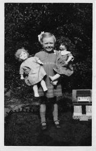 Little girl with dolls Child, People Photo Unused 
