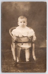 Princeton MO~John Shelton~Horse Rocking Chair~Died in Infancy~Last Picture~RPPC
