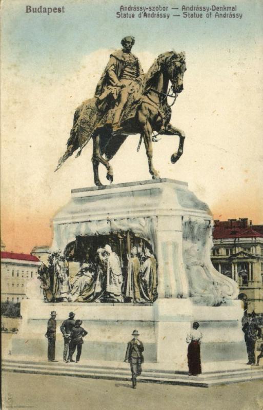 hungary, BUDAPEST, Statue of Andrassy (1920s)