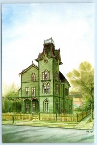 CAPE MAY, NJ ~ Artist Ken Frye THE ABBEY Gothic Revival 4x6 Postcard 1993