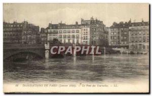 Floods Old Postcard From Paris Pont des Tournelles