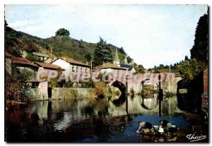 Postcard Modern Haute Vienne Picturesque St Leonard de Noblat Bridge