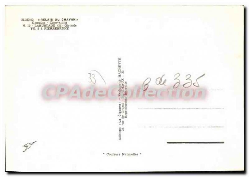 Postcard Modern Relay Chavan Caravan Laruscade Gironde Pierrebrune