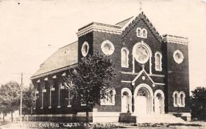 F10/ Great Bend Kansas RPPC Postcard c1910 Catholic Church 