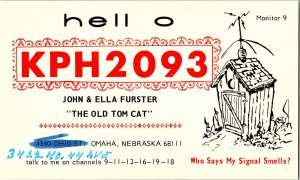 QSL Radio Card From Omaha Nebraska KPH2093