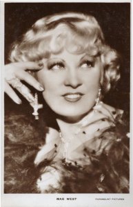 Mae West Paramount Pictures Film Star Real Photo Postcard