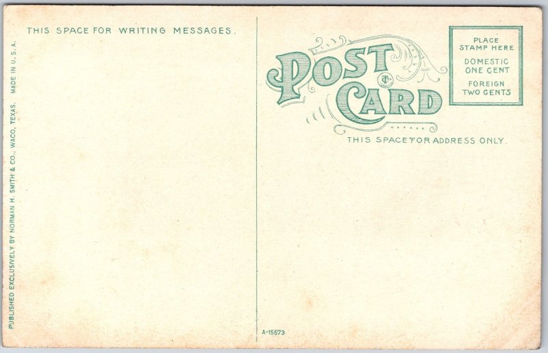 State Masonic Temple Waco Texas TX Cross Streets Building View Postcard