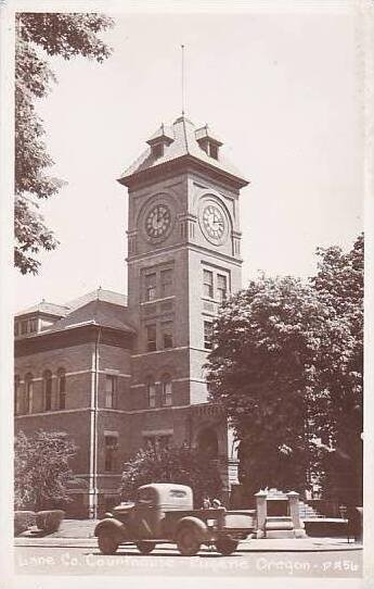 Oregon Eugene Lane County Court House Real Photo RPPC