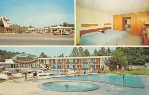 Statesboro Georgia Bryant's Motel Swimming Pool Vintage Postcard JF685020