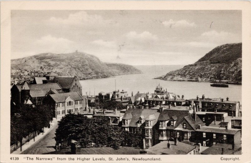 The Narrows St John's Newfoundland NL NFLD Unused Ayre & Sons Postcard H46