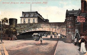 Railroad Arch over Main Street Springfield, Massachusetts MA  