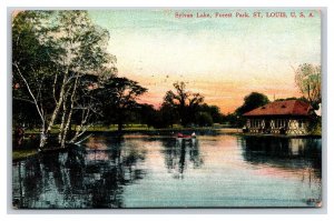 Sylvan Lake Forest Park St Louis Missouri MO 1908 DB Postcard T5