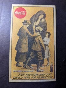 Mint 1947 USA Coca Cola Prohibition Era Postcard Five Reasons Why