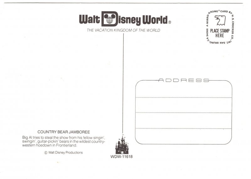Country Bear Jamboree, Walt Disney World