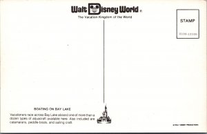 Postcard Walt Disney World Boating on Bay Lake Orlando FL