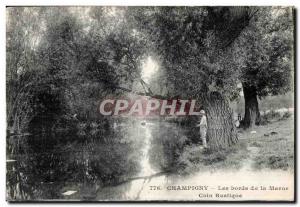 Old Postcard Champigny The Banks of the Marne Rustic Corner